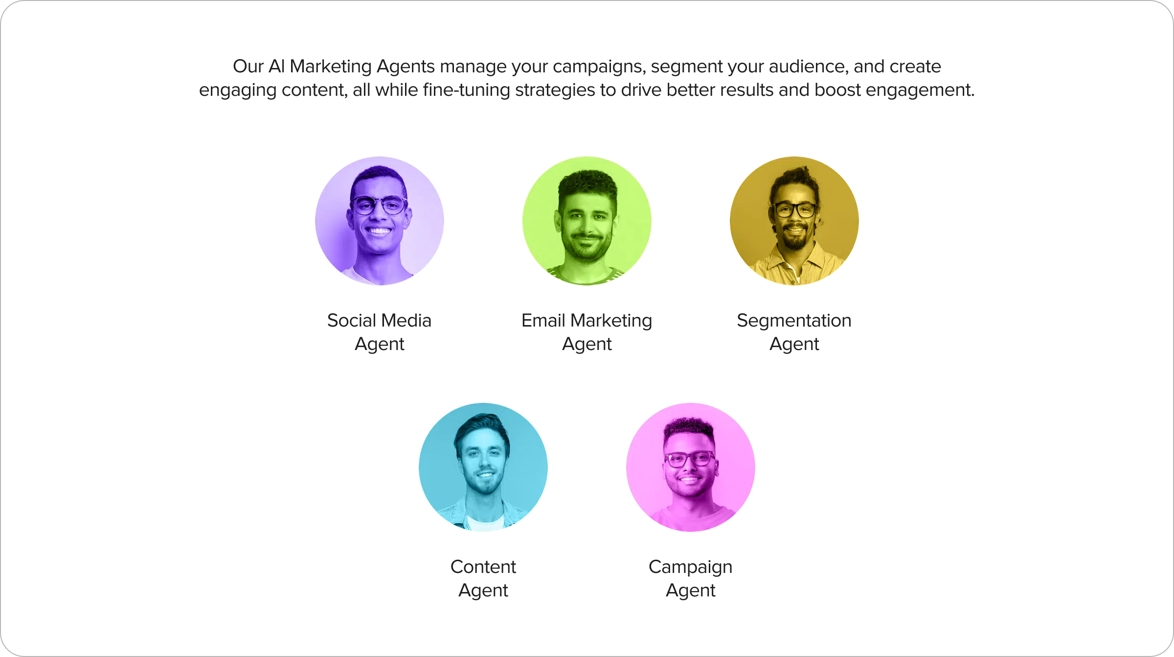 Visual representation of all Marketing Agents workflows and integration points
